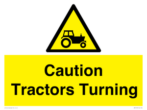Caution Tractors Turning